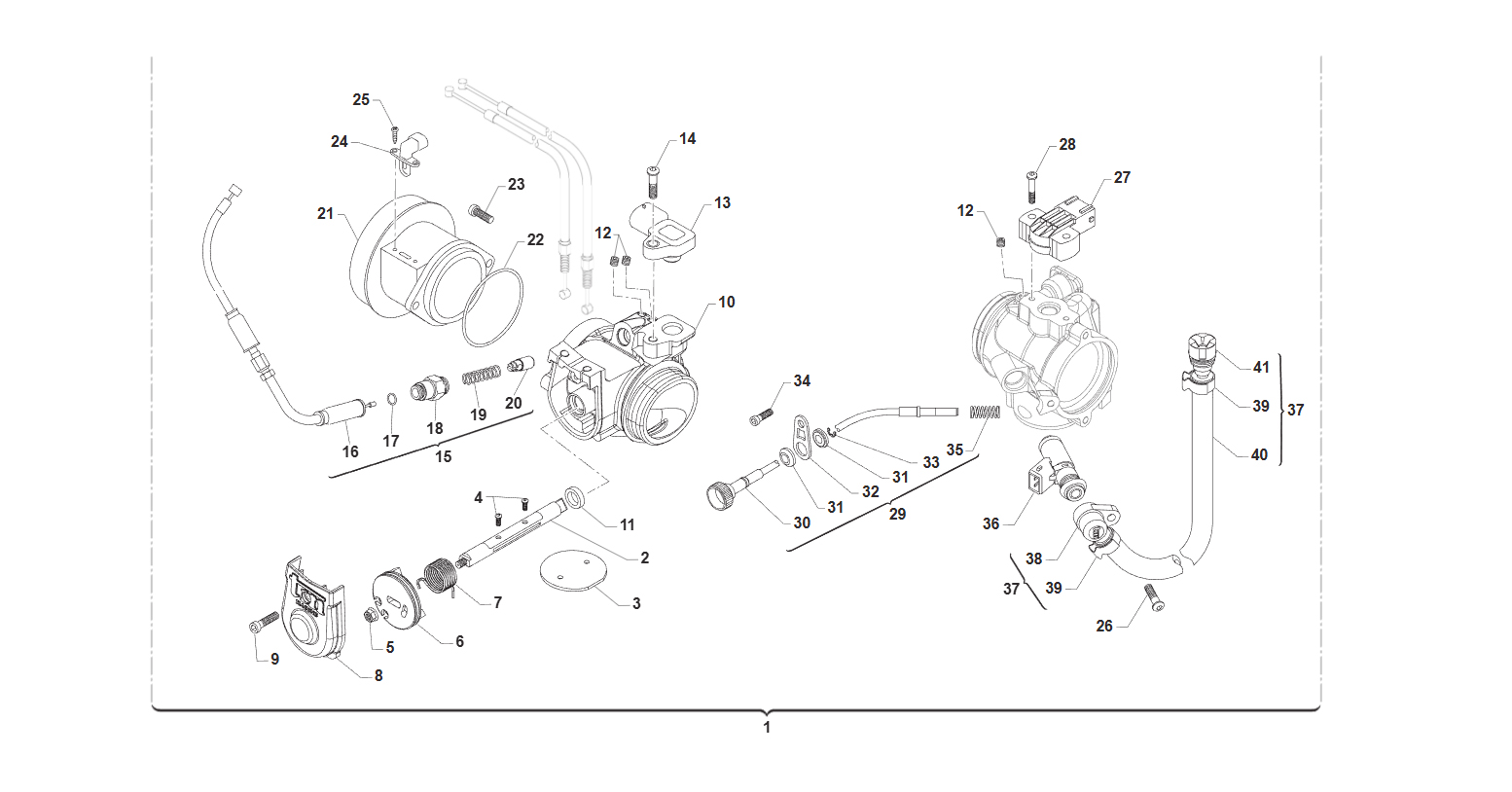 4T 250/450 FI MX/EN DAL 2011 AL 2014 - CORPO FARFALLATO 